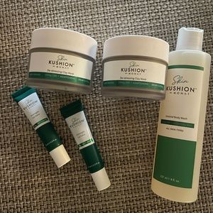 Skin Kushion by Monat De-Stressing Clay Mask, Body Wash, Overnight Lip Salve